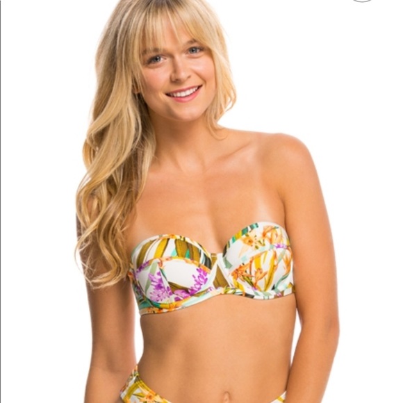 Body Glove Other - 🖤Body Glove Floral Bandeau Bikini Top—S